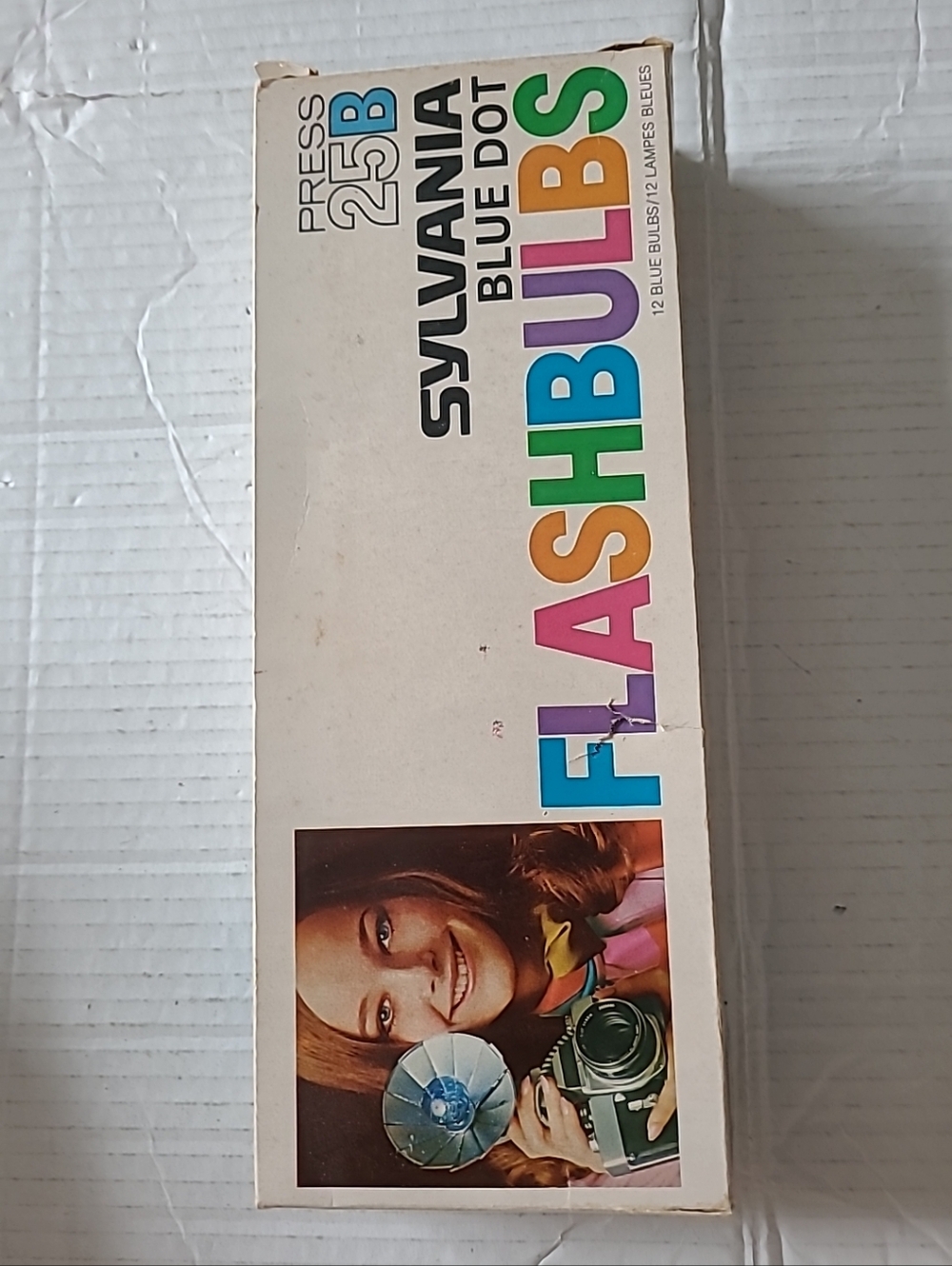 Vintage Sylvania Blue Dot Press 25B Flashbulbs 12pk (Untested)